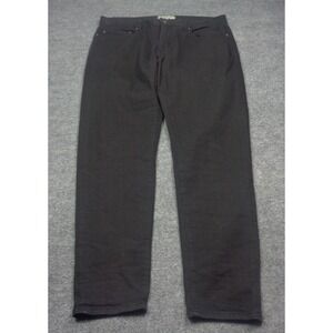 Dapper Boi Jeans Mens 38x33 Black Denim Slim Straight Fit Stretch 5 Pocket